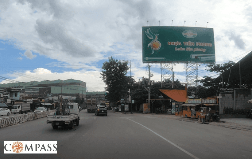 [Compass khảo sát] QL13 B34. Trụ trạm thu phí Vĩnh Phú