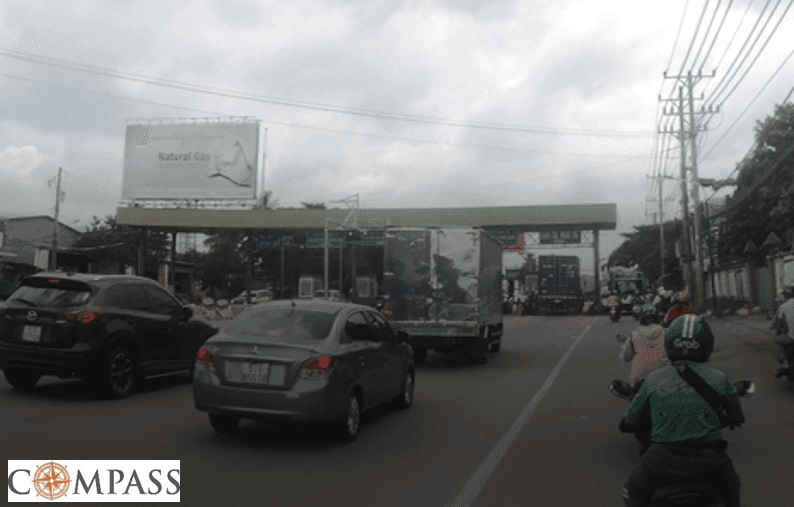 [Compass khảo sát] QL13 B35. Trụ trạm thu phí Vĩnh Phú