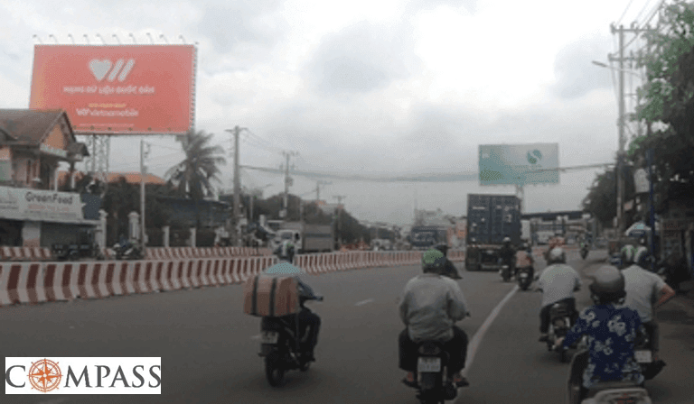 [Compass khảo sát] QL13 B36. Trụ trạm thu phí Vĩnh Phú