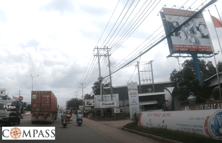 [Compass khảo sát] QL13 B52. Trụ Huy Phát Auto Centre
