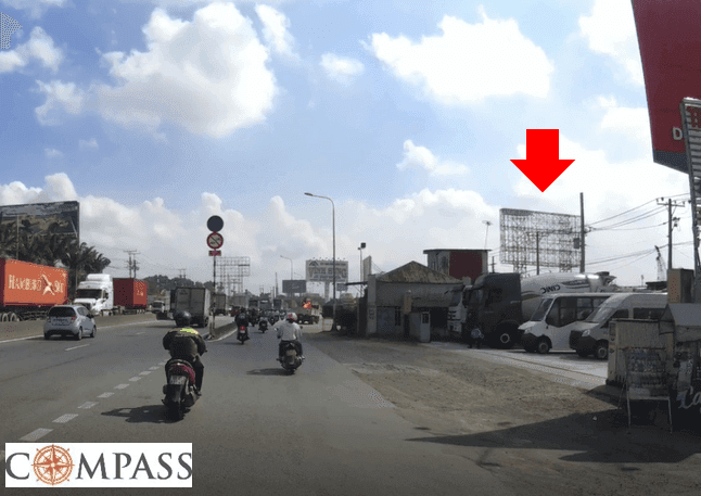[Compass khảo sát] QL1A B9. Trụ Trạm tiếp nhiên liệu Hiệp Phú 2 (P)