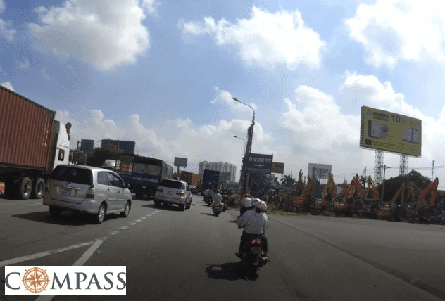 [Compass khảo sát] QL1A B12. Trụ trạm xăng dầu Tân Vạn