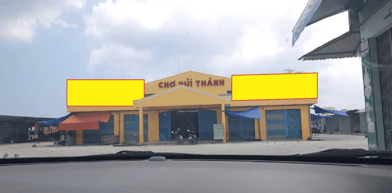 2 bảng chợ Núi Thành